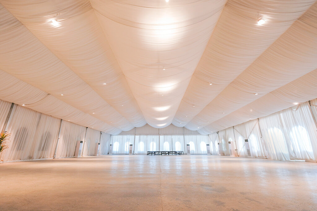 Red Palm Pavilion, indoor event space.