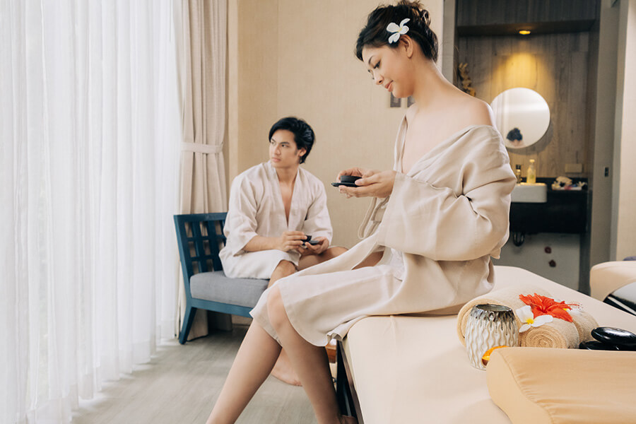 Treatment room at Nouveau Spa.